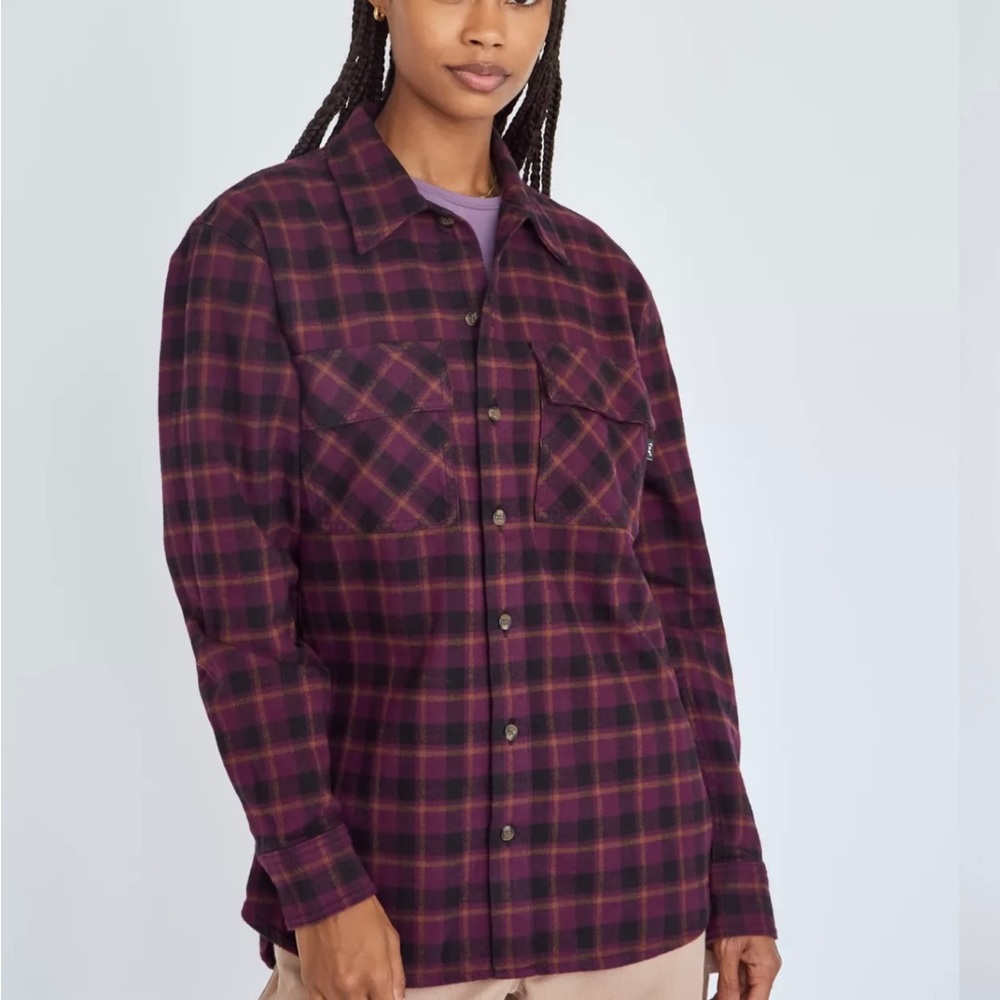 Aritzia TNA plaid oversized button up